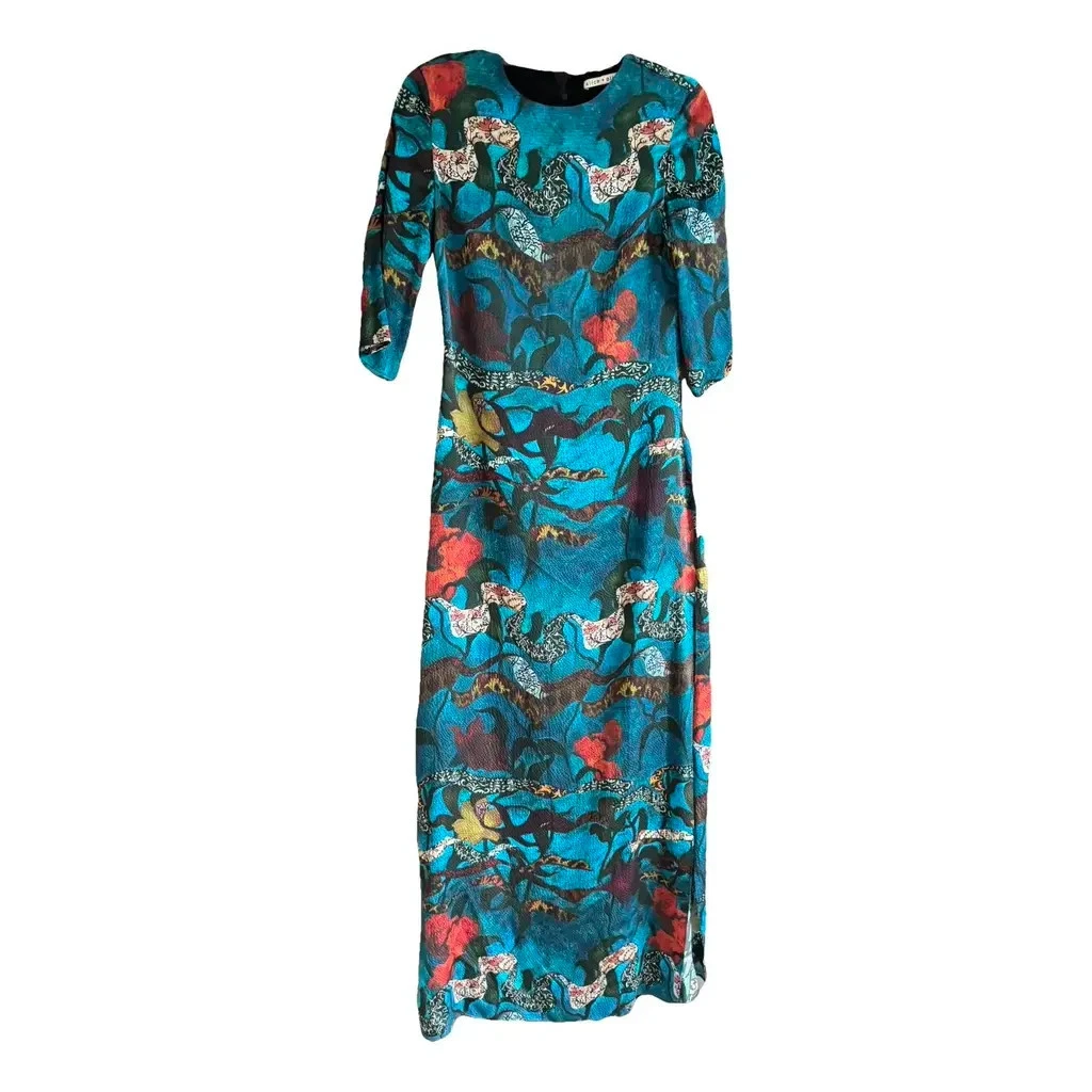 alice and olivia haven pleated printed chiffon maxi dress Alice + Olivia
