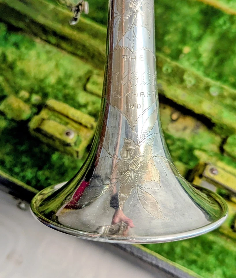 Rare 1923 Buescher True Tone Trumpet w/Case & Mouthpiece - Image 3 of 4