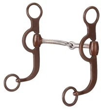 Tough 1 5" Antique Brown Argentine Snaffle Bit horse tack equine 25890