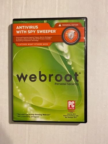 Webroot Antivirus with Spy Sweeper Personal Edition W/K#s - Afbeelding 1 van 4