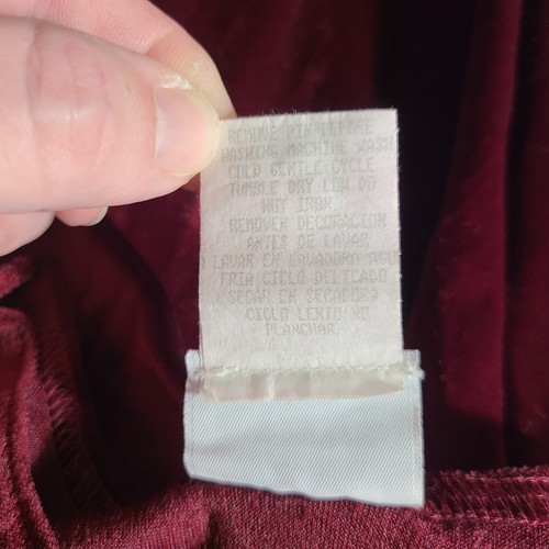Expressions Ruby Red Velour Girls Dress Size 5 Holiday White Bow Ribbon Trim - Picture 9 of 13