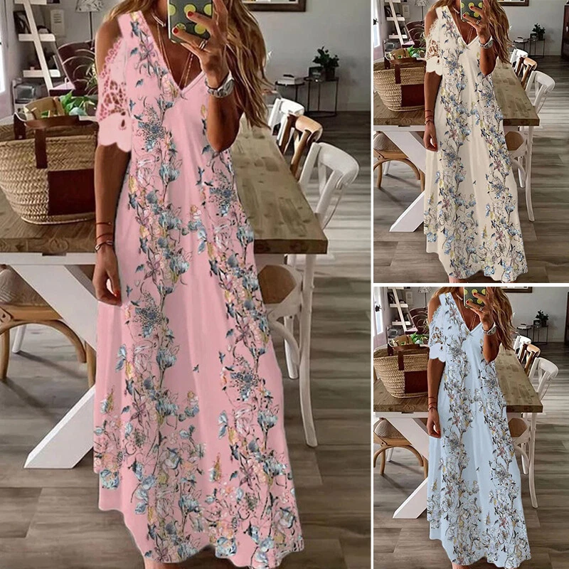 Long sleeve cold hot sale shoulder maxi dress