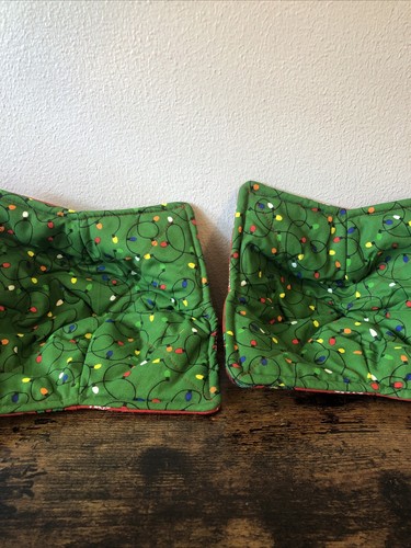 grinch Bowl holders Set Of Two Christmas lights on one side and Grinch - Picture 4 of 8