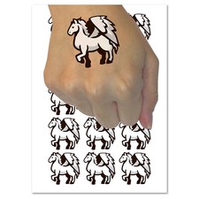Mythical Winged Horse Pegasus Temporary Tattoo Water Resistant Fake Body Art Set