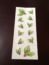 VINTAGE Creative Memories Scrapbooking Stickers CHRISTMAS VICTORIAN HOLLY RARE 