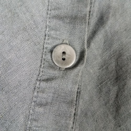 Camicia lino abito donna verde medio midi silenzioso lusso oversize senza maniche - Foto 4 di 12