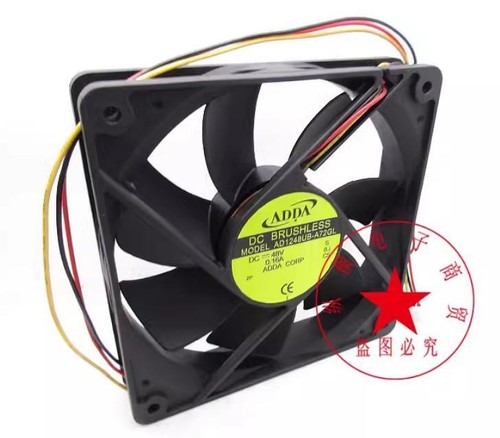 1PC ADDA 12CM 48V 0.16A AD1248UB-A72GL 3-wire variable frequency cooling fan - Picture 2 of 3