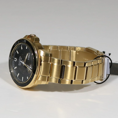 Bulova Marine Star Automatic Gold Tone Black Dial Men