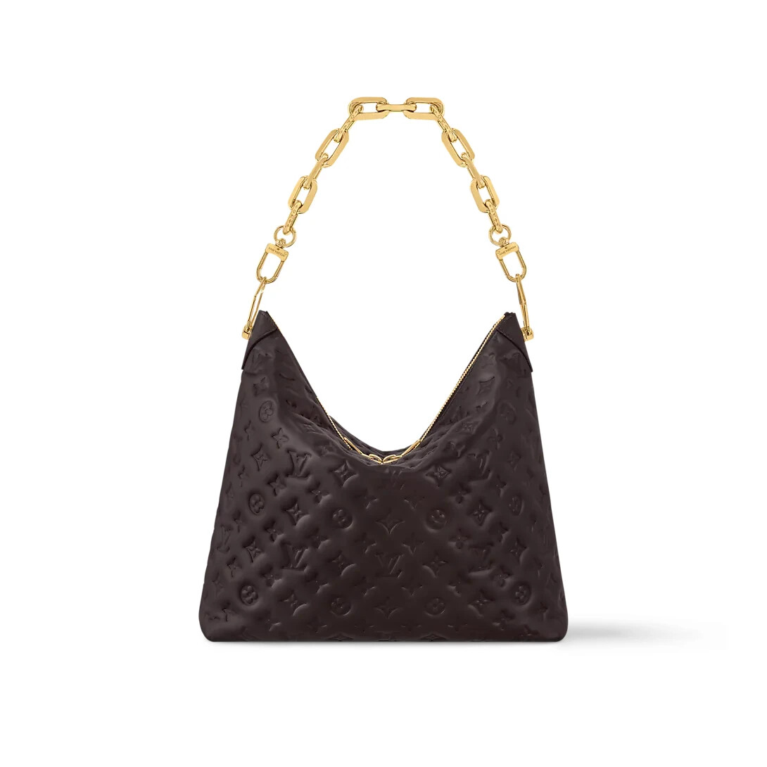 NIB Louis Vuitton Coussin Hobo MM Chocolat M12072 100% Authentic