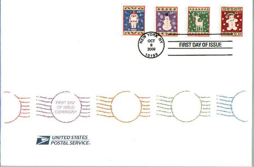 USPS CEREMONY PROGRAM 4425-8 Christmas Cookies All 4 Stamps NYC CXL