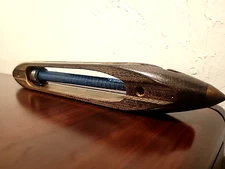 SH 1335-39 ANTIQUE WOODEN  WEAVING BOAT SHUTTLE  LOOM 16" With Metal Tips!