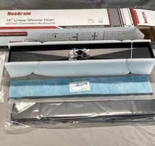 Neodrain ZA3-18-T02-MB 18'' Linear Shower Drain 2-in-1 Flat & Tile Insert Black