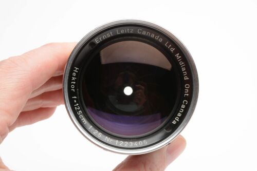 Leica Leitz 12.5cm (125mm) f2.5 Hektor M39 Screw Mount Lens, Hood, case, *Read - Picture 6 of 12