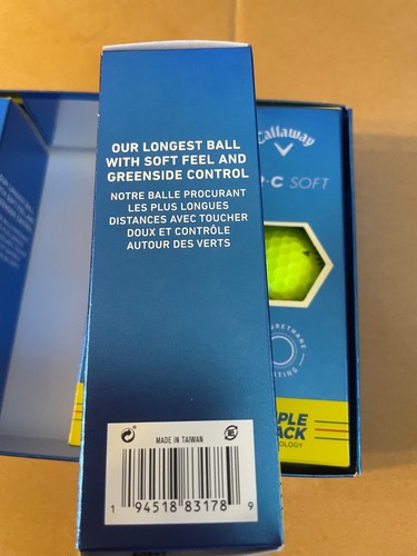 Callaway ERC Soft Golf Balls 2023 (Yellow, 12pk) Triple Track NEW - Picture 3 of 5