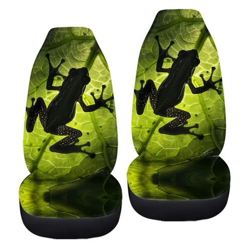 2 Pcs Frog Print Front Car Seat Cover, High Back Bucket Car Seat Cover for Fr... - Picture 5 of 6