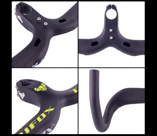 Road Bike Handlebar Full Carbon Fiber 28.6mm Integrated Bicycle Handlebar Parts - Picture 11 of 30
