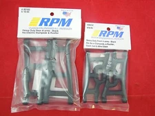 RPM TRAXXAS 2WD STAMPEDE RUSTLER BLACK Front + Rear SUSPENSION A-ARMS  vxl xl-5