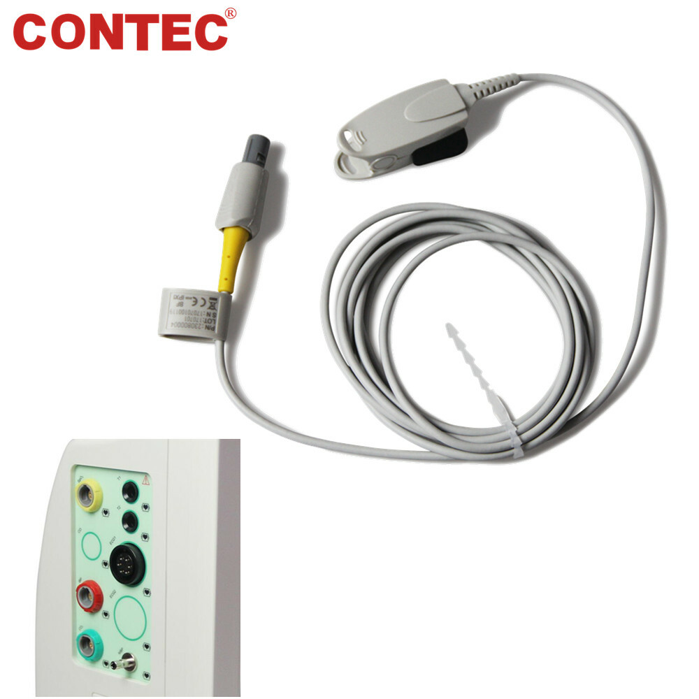 Câble ECG Pour Patient Contec – Avec Capteur SpO2, Sonde De Température Et Capnographe CO2, Tout Neuf En Boîte