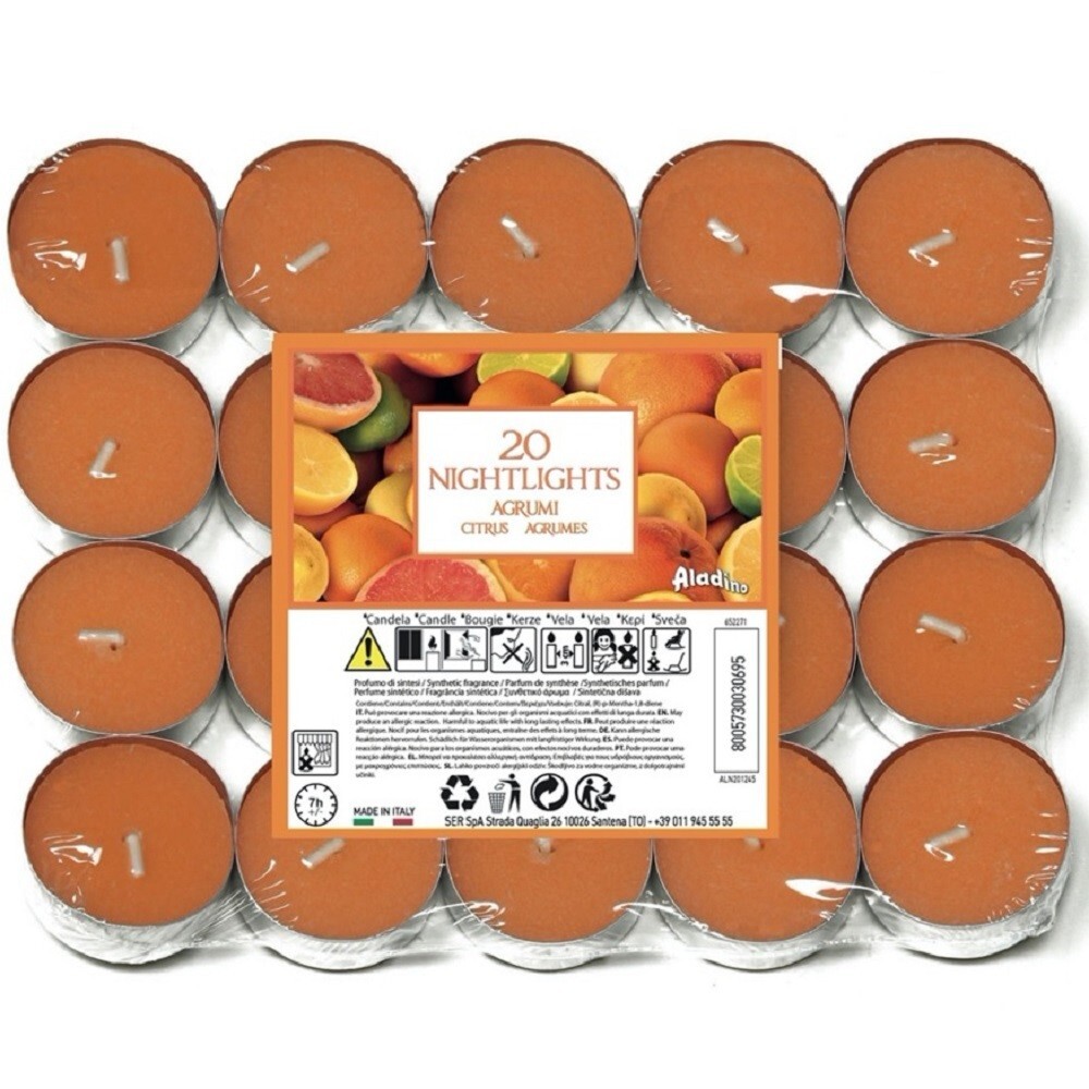 20 PACK 7 8 Hour Lemon Orange Citrus Tealight Tea Nightlights Tealights Candles eBay