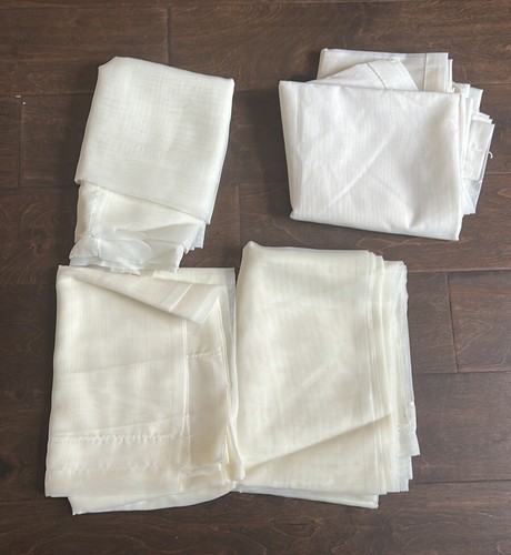 Charles Curtain Co Window Panels New Sheet Beige Total 4 Panels - Picture 2 of 2