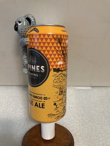 4 PINES DOWN UNDER APLE ALE KOALA ON A CAN draft beer tap handle. AUSTRALIA - Picture 8 of 19