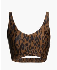 The Upside Tropical Bowie Leopard Print Sports Bra