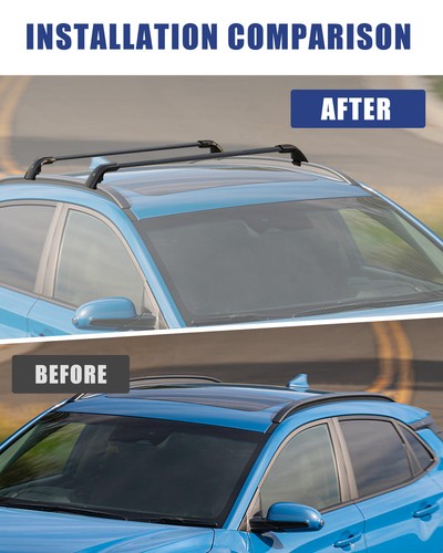 Roof Racks Cross Bars for Hyundai KONA 2018-2023 Anti-Theft Cross Rails Black - Picture 3 of 24