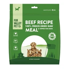 Fur Valley Pet Co. Freeze Dried Beef Recipe Dog Food and Topper, 16 oz. Bag