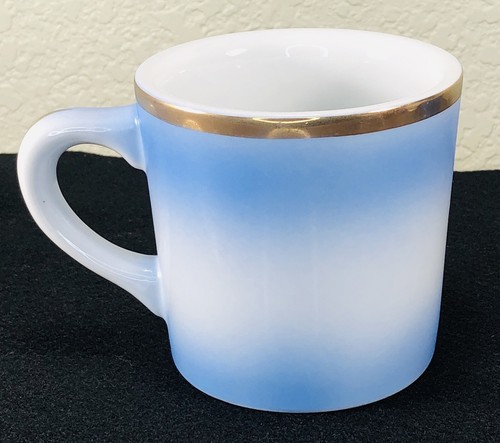 Restaurant Ware Blue Coffee Cup Mug Big Horn Sheep Gold Rim Royal Ann Fine China - Picture 3 of 6