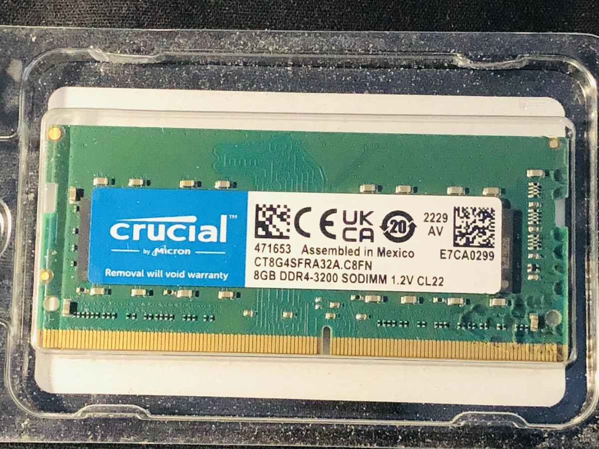 Crucial 8GB DDR4-3200 SODIMM Laptop Memory - Factory Sealed 649528903525 | eBay