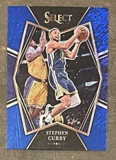 2021-22 Panini Select Basketball Stephen Curry Blue Shimmer Prizm Premier Level 