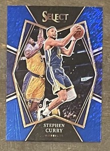2021-22 Panini Select Basketball Stephen Curry Blue Shimmer Prizm Premier Level 