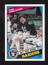 1984 Topps Todd Christensen #105 Los Angeles Raiders