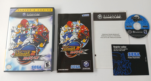 Sonic & Shadow The Hedgehog ADVENTURE 2 BATTLE Nintendo Gamecube CIB Komplett!