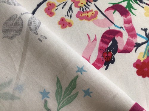 Ribbon Rose Cream Cath Kidston FQ 50cmx50cm Square Lightweight cotton fabric new - Picture 5 of 6