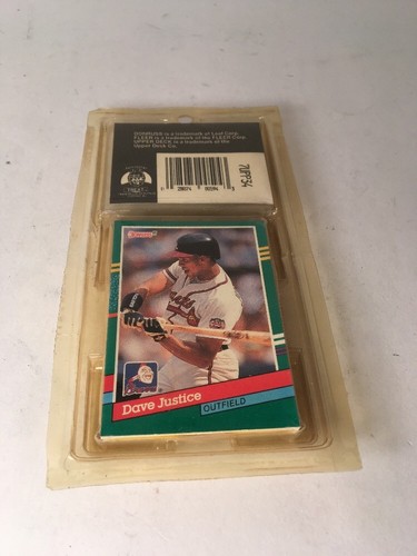 Donruss Fleer Upper Deck Baseball 1991 edizione limitata ATL Braves NL Champion NUOVO - Foto 2 di 5
