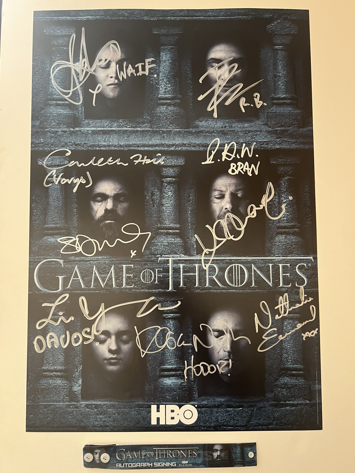 HBO GAME OF THRONES SDCC 2016 CAST 9X SIGNED AUTOGRAPH POSTER SOPHIE TURNER +