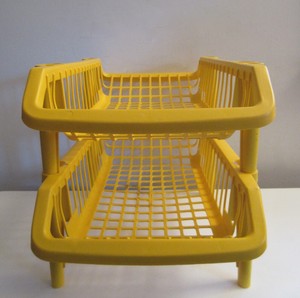 1970 S Mid Century Modern Yellow Stacking Pantry Potato Onion