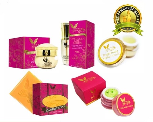 Machere Gold Cream Set Big Acne Freckles Wrinkle Natural Premium Skin Pink Set - Picture 3 of 12