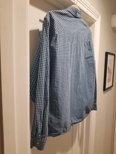 ROPER Long Sleeve Pearl-Snap Shirt Youth XL (16-18) Western Shirt Plaid - Picture 13 of 19