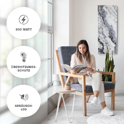 Infrarotheizung inkl. Thermostat | Marwona Qarama 800 Watt - Bild 3 von 8