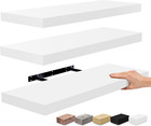 Floating Shelves - 24 Inch Wall Shelves for Bedroom, Kitchen, Bathroom - 3 Black