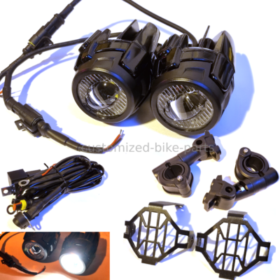 Complete LED Auxiliary Spot Fog Light Assembly Kit