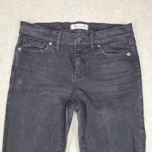 Madewell Skinny Skinny Jeans Womens 28 Black Denim 28x27 Mid Rise - Picture 2 of 12