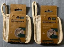 Grand Fusion Eco Friendly Natural Dish Scrubber Pads Lot of 2 NEW
