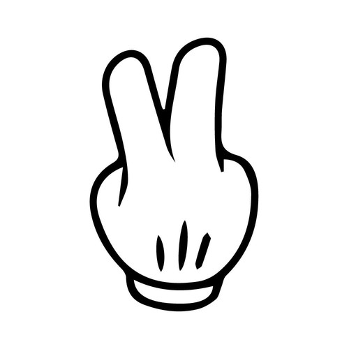5" 2 FINGER SALUTE Vinyl Decal Sticker Car Window Laptop Rude Funny Disney - Picture 23 of 24