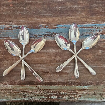 WM Rogers Sectional ''IS'' Set Of 6 Vintage Tablespoons Beautiful Condition!!