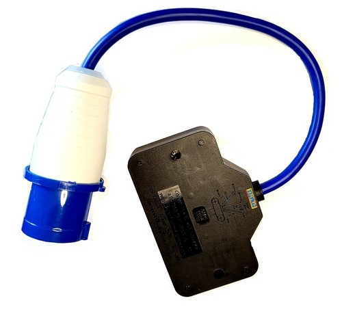 Generator Fly Lead 16 Amp Plug To 13A Twin Socket Caravan Hook Up Power Cable - Picture 9 of 9