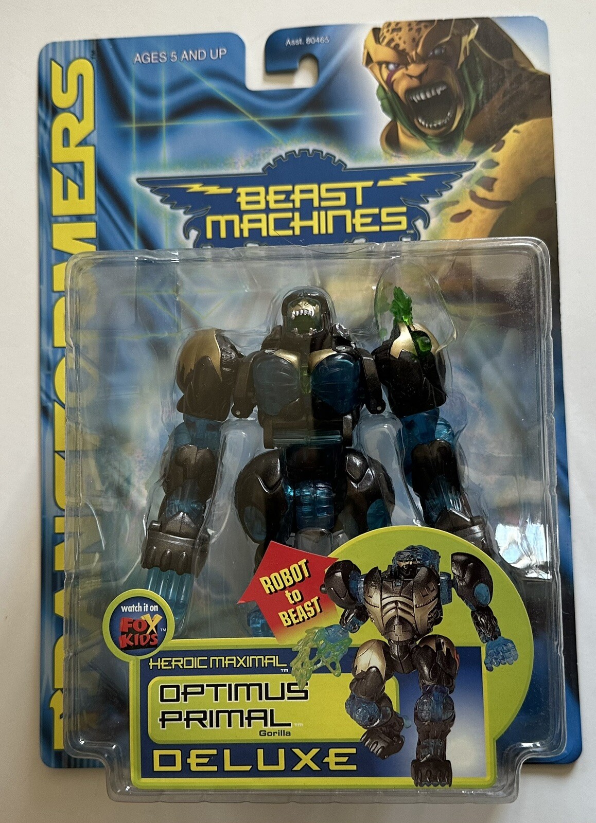 VINTAGE TRANSFORMERS BEAST MACHINES MAXIMAL DELUXE OPTIMUS PRIMAL NEW 1999