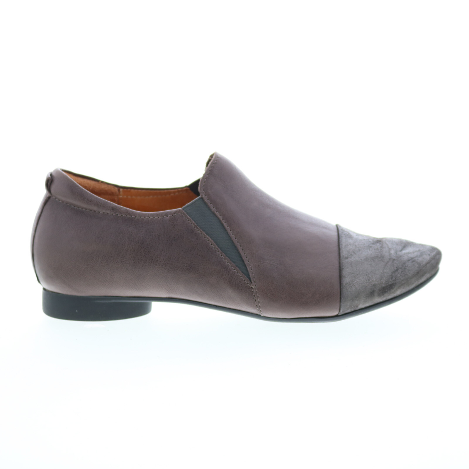 Думай! Женские серые кожаные мокасины на плоской подошве без застежки Guad Slip On 80281-I46 36
